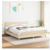 Image de Boxspring met matras stof cràmekleurig 160x200 cm3140470