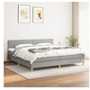 Image de Boxspring met matras stof lichtgrijs 200x200 cm3140481