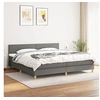 Image de Boxspring met matras stof donkergrijs 200x200 cm3140482