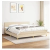 Image de Boxspring met matras stof cràmekleurig 200x200 cm3140486