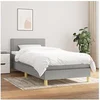 Image de Boxspring met matras stof lichtgrijs 80x200 cm3140489