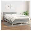 Image de Boxspring met matras stof lichtgrijs 140x200 cm3140537