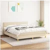 Image de Boxspring met matras stof cràmekleurig 180x200 cm3140558