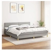 Image de Boxspring met matras stof lichtgrijs 200x200 cm3140561
