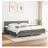 Image de Boxspring met matras stof donkergrijs 200x200 cm3140562