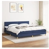 Image de Boxspring met matras stof blauw 200x200 cm3140567