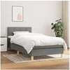 Image de Boxspring met matras stof donkergrijs 80x200 cm3140570