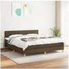 Image de Boxspring met matras stof donkerbruin 160x200 cm3140628