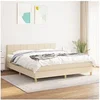 Image de Boxspring met matras stof cràmekleurig 160x200 cm3140630