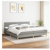 Image de Boxspring met matras stof lichtgrijs 200x200 cm3140641