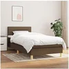 Image de Boxspring met matras stof donkerbruin 80x200 cm3140652