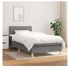 Image de Boxspring met matras stof donkergrijs 100x200 cm3140674