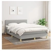 Image de Boxspring met matras stof lichtgrijs 140x190 cm3140689