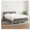 Image de Boxspring met matras stof donkergrijs 140x190 cm3140690