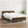 Image de Boxspring met matras stof donkerbruin 140x200 cm3140700