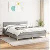 Image de Boxspring met matras stof lichtgrijs 160x200 cm3140705