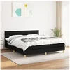 Image de Boxspring met matras stof zwart 160x200 cm3140707