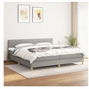 Image de Boxspring met matras stof lichtgrijs 200x200 cm3140721