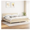Image de Boxspring met matras stof cràmekleurig 200x200 cm3140726