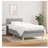Image de Boxspring met matras stof lichtgrijs 100x200 cm3140753