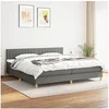 Image de Boxspring met matras stof donkergrijs 200x200 cm3140802