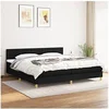 Image de Boxspring met matras stof zwart 200x200 cm3140803