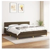 Image de Boxspring met matras stof donkerbruin 200x200 cm3140804