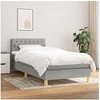 Image de Boxspring met matras stof lichtgrijs 80x200 cm3140809