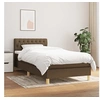 Image de Boxspring met matras stof donkerbruin 90x190 cm3140820