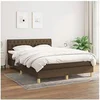 Image de Boxspring met matras stof donkerbruin 140x200 cm3140860