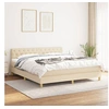 Image de Boxspring met matras stof cràmekleurig 160x200 cm3140870