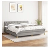 Image de Boxspring met matras stof lichtgrijs 200x200 cm3140881
