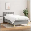 Image de Boxspring met matras stof lichtgrijs 100x200 cm3140913