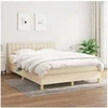 Image de Boxspring met matras stof cràmekleurig 140x190 cm3140934