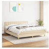 Image de Boxspring met matras stof cràmekleurig 160x200 cm3140950