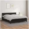 Image de Boxspring met matras kunstleer zwart 160x200 cm3141011