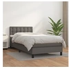 Image de Boxspring met matras kunstleer grijs 90x200 cm3141105