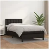 Image de Boxspring met matras kunstleer zwart 100x200 cm3141107
