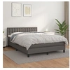 Image de Boxspring met matras kunstleer grijs 140x200 cm3141129