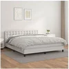 Image de Boxspring met matras kunstleer wit 180x200 cm3141138