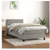 Image de Boxspring met matras fluweel lichtgrijs 100x200 cm3141167