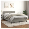 Image de Boxspring met matras fluweel lichtgrijs 140x190 cm3141179