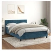 Image de Boxspring met matras fluweel donkerblauw 140x190 cm3141183