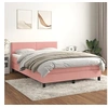 Image de Boxspring met matras fluweel roze 140x190 cm3141184
