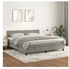 Image de Boxspring met matras fluweel lichtgrijs 160x200 cm3141191