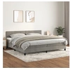 Image de Boxspring met matras fluweel lichtgrijs 200x200 cm3141203