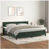 Image de Boxspring met matras fluweel donkergroen 200x200 cm3141206