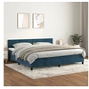 Image de Boxspring met matras fluweel donkerblauw 200x200 cm3141207