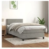 Image de Boxspring met matras fluweel lichtgrijs 90x190 cm3141215