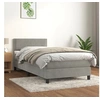Image de Boxspring met matras fluweel lichtgrijs 90x200 cm3141221